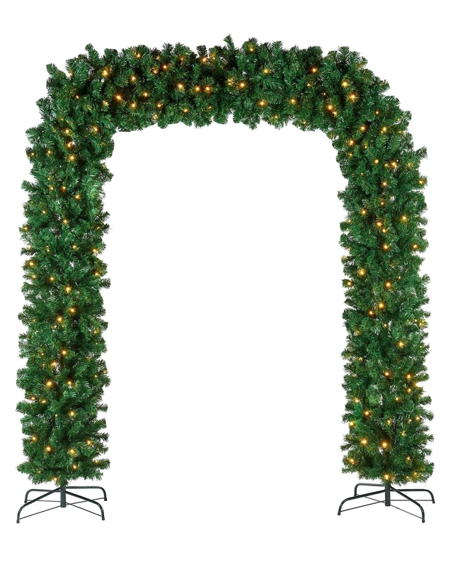 Pre-Lit Arch Doorway Garland, 8 ft