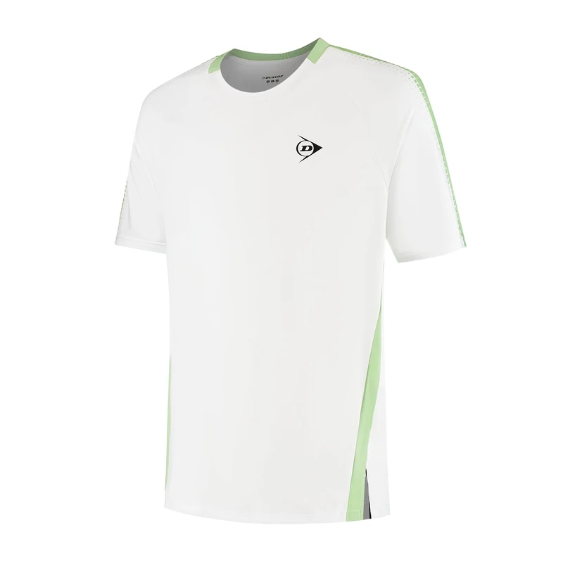 Dunlop Men’s Game Tee 2 – White/Fair Green | Performance Tennis/Padel T-Shirt
