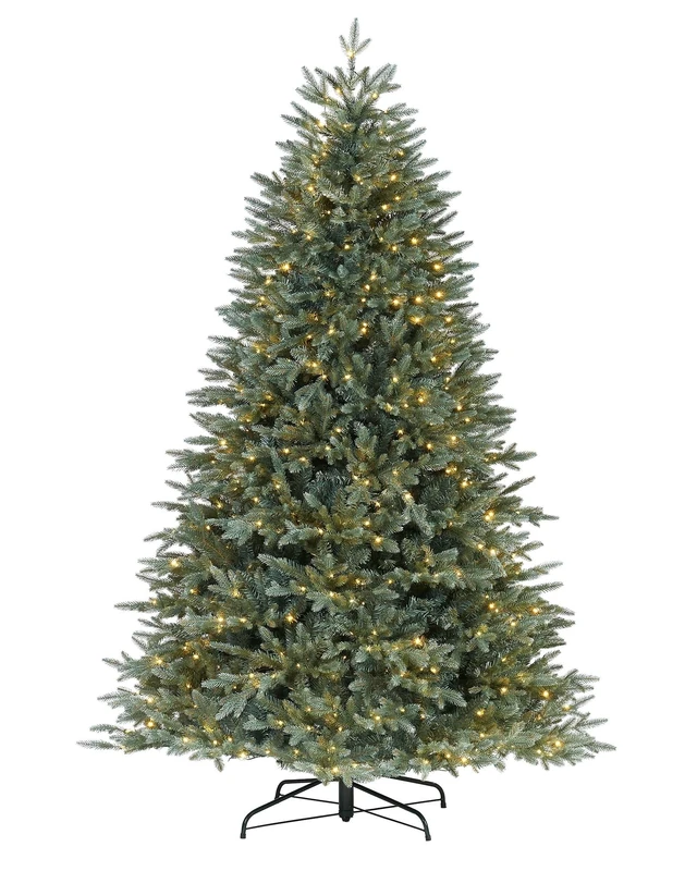Pre-Lit Mixed Pine Blue Christmas Tree, Dual LED White, 7 ft