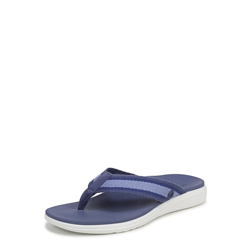 Vionic Women's Indigo Flat Sandals, Blue Multi Nylon, Medium Fit, UK 3
