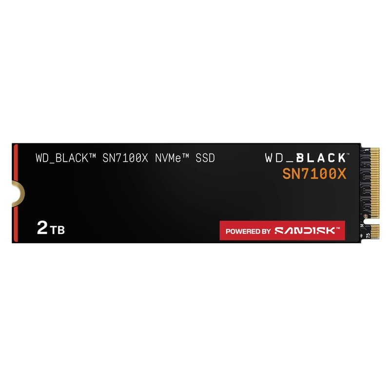 WD_BLACK SN7100X NVMe SSD 2TB (up to 7,250 MB/s read speeds, officially licensed for ROG Xbox Ally (X) & PC, PCIe Gen4, SANDISK TLC 3D CBA NAND, 1 Month Xbox Game Pass Ultimate) POWERED BY SANDISK