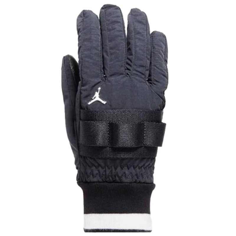 Nike Jordan Men's Insulated Gloves Winter Sports Gloves Warm Outdoor Training, Black/Black/Sail, M