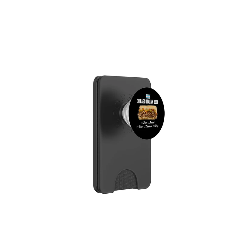 Chicago Italian Roast Beef Au Jus French Roll Giardiniera PopSockets PopWallet for MagSafe