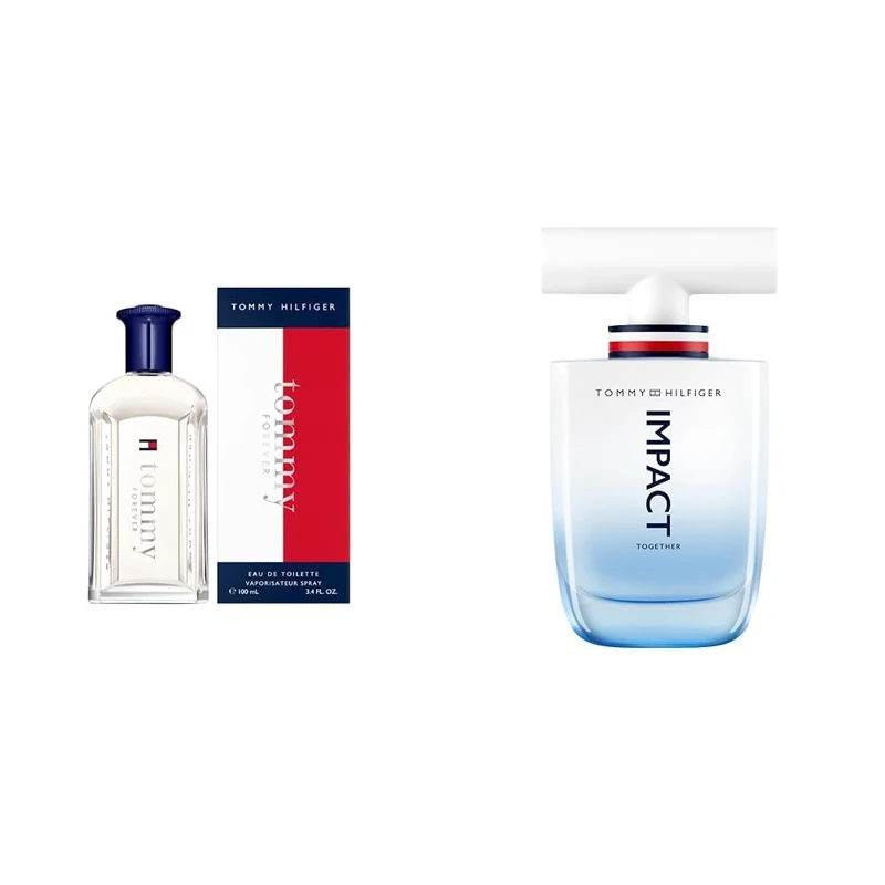 Tommy Hilfiger Coffret Homme – Impact Together 100 ml + Tommy Forever 100 ml – Eau de Toilette boisée et hespéridée – Énergie, amitié et style intemporel