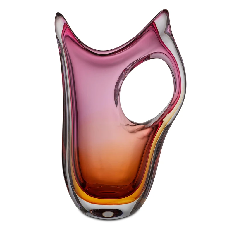 RITUALI Domestici - LALIRA Pink Vase, 19x8x32h cm, Glass Collection