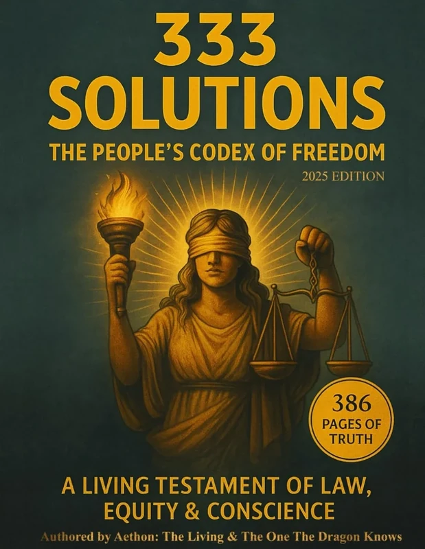 333 SOLUTIONS: The People’s Codex of Freedom: A Living Testament of Law, Equity & Conscience (The Sovereignty Law Codex)