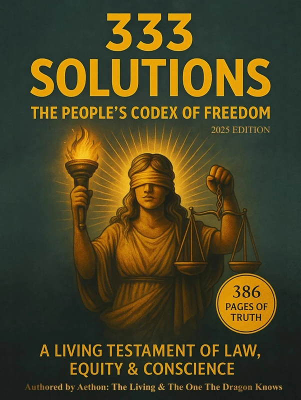 333 SOLUTIONS: The People’s Codex of Freedom: A Living Testament of Law, Equity & Conscience (The Sovereignty Law Codex)