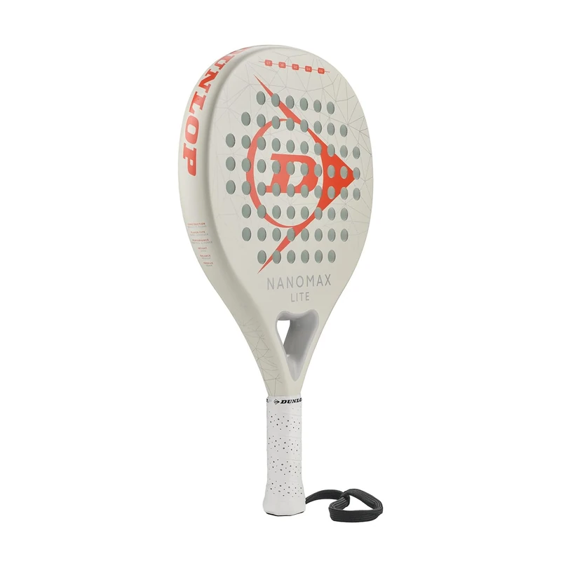 DUNLOP Padel Bat Nanomax Lite – Hybrid Shape Graphite Frame – Medium Balance Soft EVA Core – Lightweight Control Bat