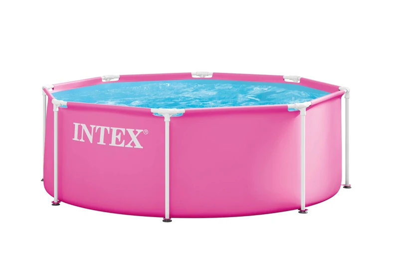 Intex 28290ND 2.44m x 76cm Pink Metal Frame Pool (Pool only)