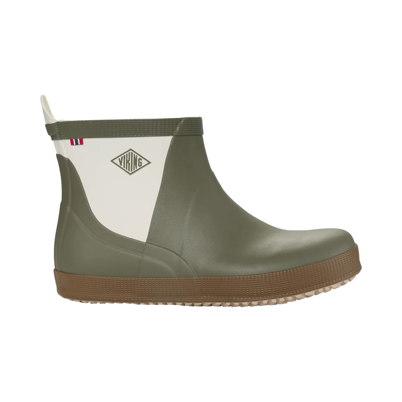 Viking Unisex Seilas Heritage LowRain Boot, Olive Brown, 8.5 UK