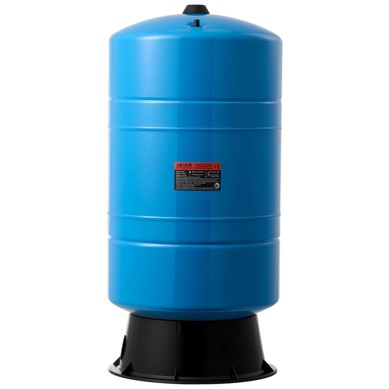 VEVOR Vertical Well Pressure Tank, 20-Gallon (75.7L) Pre-Charged Pressurized Water Tank for Well Pumps, Heavy-Duty Carbon Steel Water Storage Container for Home, School, Farm & Irrigation Systems
