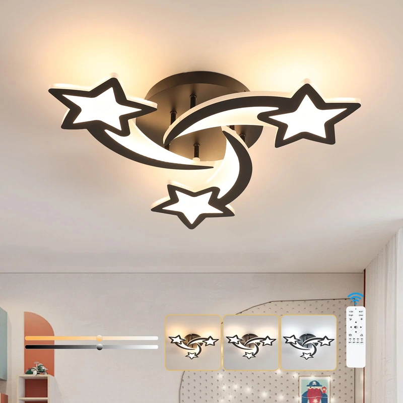 Goeco 30W Star Shape LED Ceiling Light with Remote Control