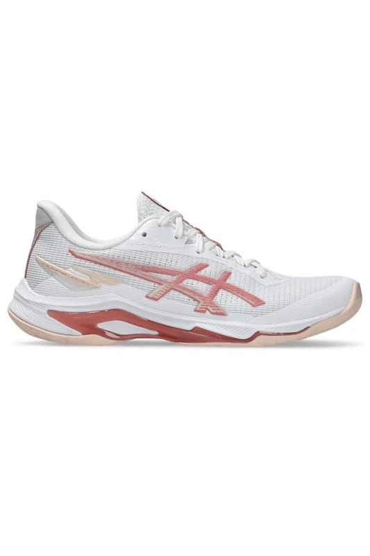 ASICS Womens Netburner Ballistic Ff 4 Sneaker, White Rose Rouge, 4.5 UK