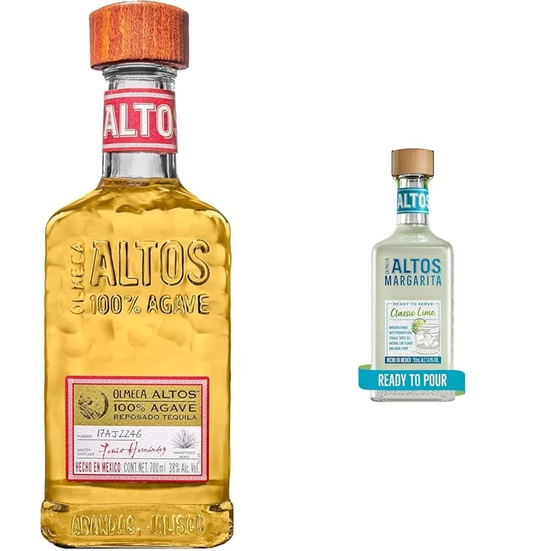 Altos Reposado Tequila 70cl & Altos Strawberry Margarita 750ml Ready to Serve Bundle