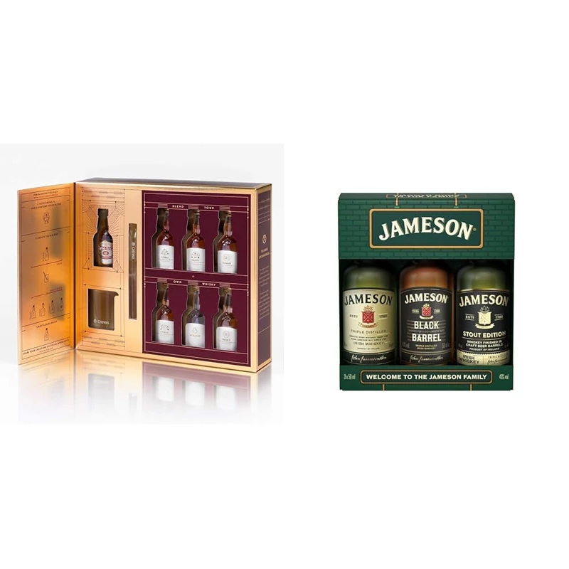 Whisky Gift Bundle: Chivas Regal Scotch Blending Kit & Jameson Irish Miniatures Gift Box (3 x 50ml) Bundle