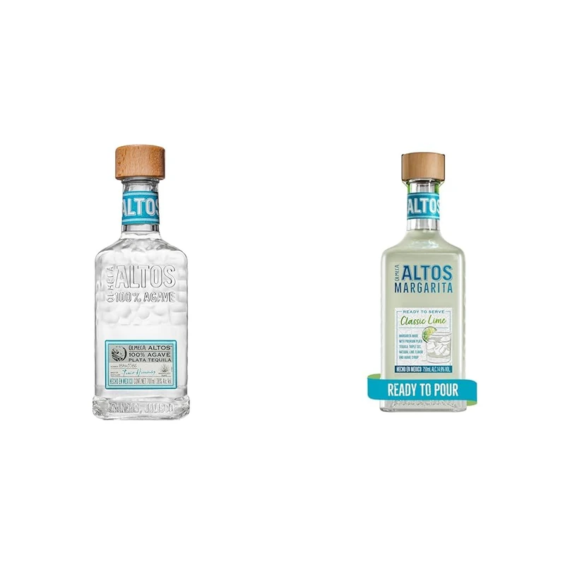 Altos Plata Tequila 70cl & Altos Lime Margarita 750ml Ready to Serve Bundle