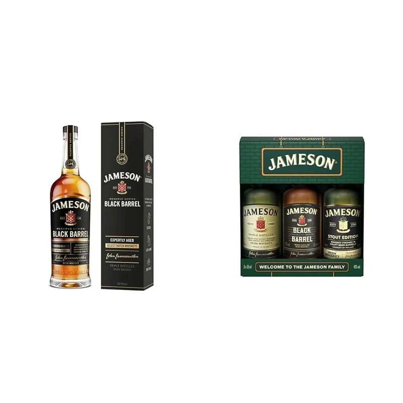 Jameson Black Barrel 70cl & Jameson Irish Miniatures Gift Box (3 x 50ml) Bundle