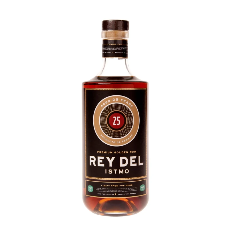 Rey Del Istmo Premium Golden Rum 25 Year Old | 700ml | 44% ABV | Ultra-Premium Panamanian Aged Rum | Single Estate Sugar Cane Spirit | Oak Cask Matured | Crafted at Panama's Oldest Distillery - Image 1