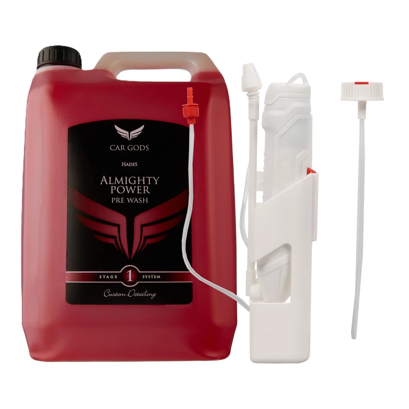 Nilco Battery Powered Sprayer & Fogger – Cordless Electric Cleaning Spray Gun with Power Lance & Car Gods Pre Wash & All Purpose Car Cleaner 5L