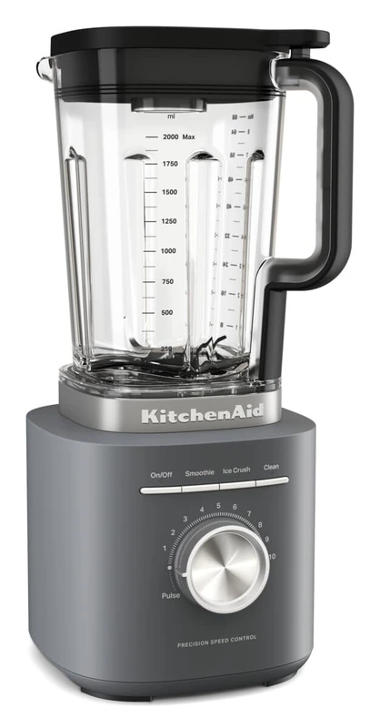 KitchenAid 5KSB2073BDG Pure Power Blender, 2L BPA-Free Pitcher, 1200W Motor, 10 Variable Speeds, Ice Crush & Smoothie Programs, Asymmetric Stainless Steel Blades, Charcoal Grey