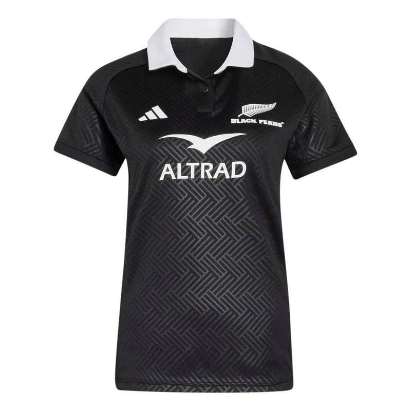 adidas Women's Black Ferns Home Jersey Women Shirt, All Black, XXL