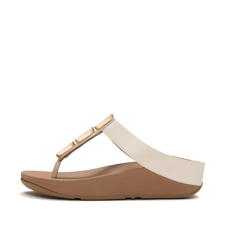 Fitflop LULU GLOSSY BUTTON TOE-POST SANDALS