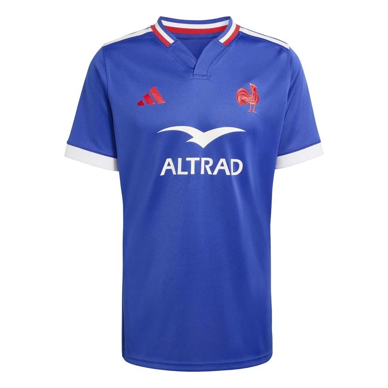 adidas Men's France Rugby Home Replica Jersey Shirt, semi Lucid Blue, XXL