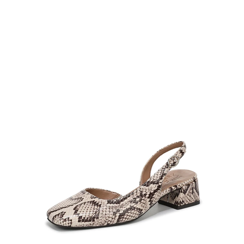 Naturalizer Women's Jayla Slingback, Beige Snake Print, Wide Fit, UK 5