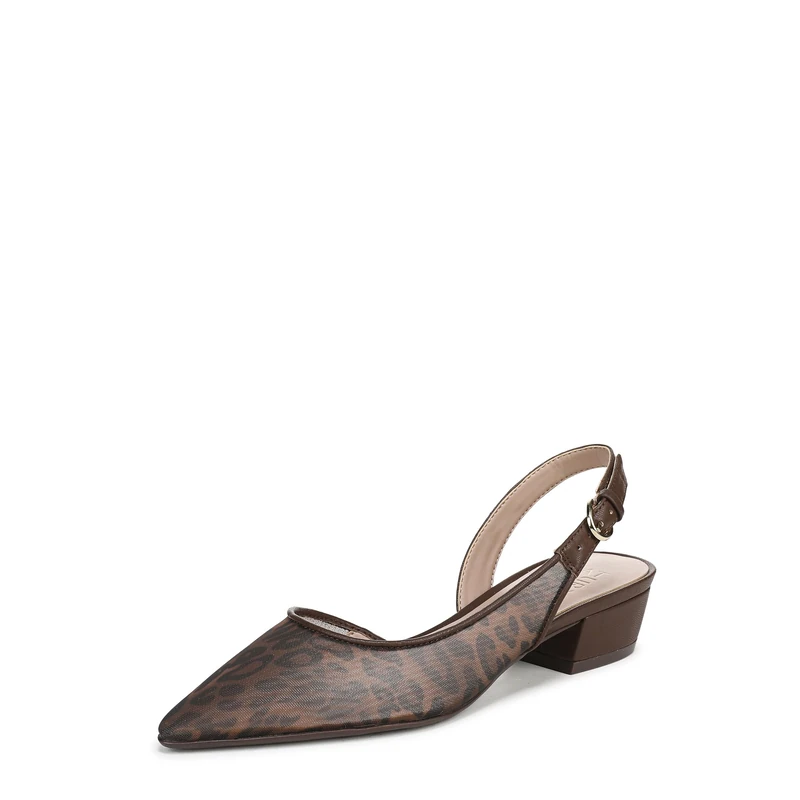 Naturalizer Women's Banks2 Slingback, Brown Leopard Print Mesh, Wide Fit, UK 5
