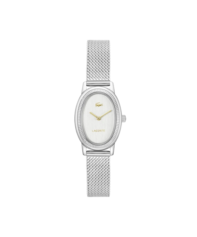 Lacoste Two Hand Quartz Movement Watch for Women Parisienne Collection with Silver Stainless Steel Bracelet - 2001452