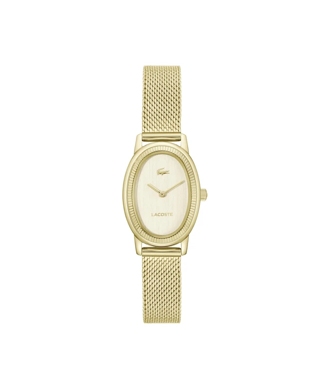 Lacoste Two Hand Quartz Movement Watch for Women Parisienne Collection with Gold Colored Stainless Steel Bracelet - 2001453