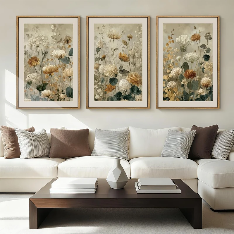 Anyzal Vintage Floral Wall Art for Living Room 16x24 Inch