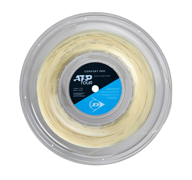 DUNLOP Comfort Pro 17G Natural 200m Tennis String Reel – Soft Feel Multifilament Reel
