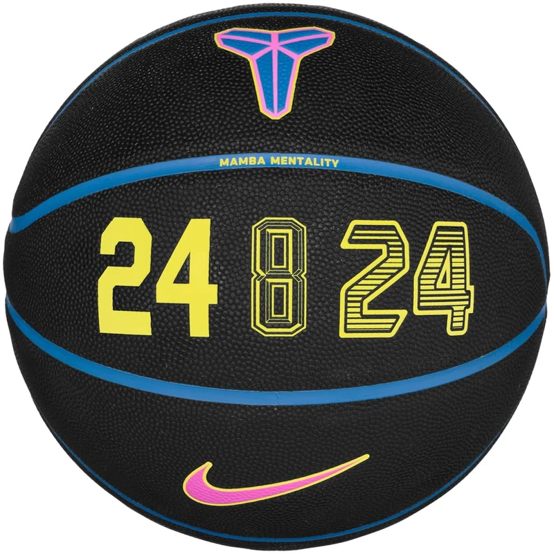 Nike All Court Basketball Kobe Bryant ASG 2026 – Indoor Outdoor Basketball Ball – Special Edition – Deflated delivered, Black/Lt Photo Blue/Playful Pink/Sonic Yellow, 7
