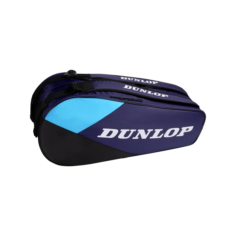 DUNLOP FX Club 6 Racket Bag – Tennis Bag for up to 6 Racquets, Violet/Black/Cyan