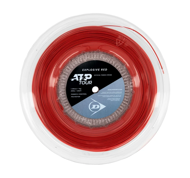 DUNLOP Explosive Red 16G 200m Tennis String Reel – Heat-Treated Control String Reel