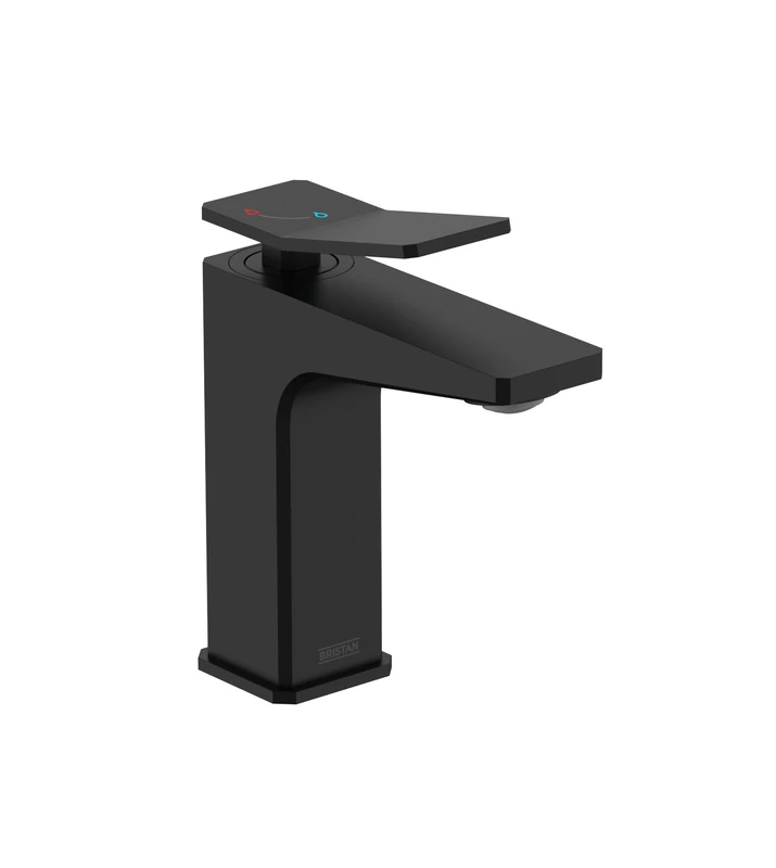 Bristan Tangram Bathroom Taps, Black Basin Mixer tap