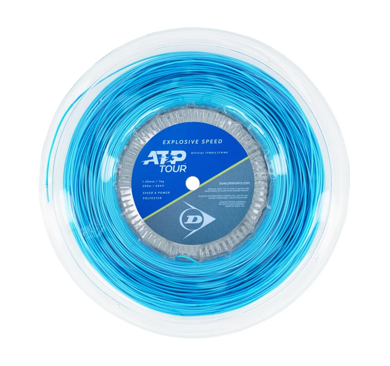 DUNLOP Explosive Speed 16G Blue 200m Tennis String Reel – Durable Speed Polyester Reel