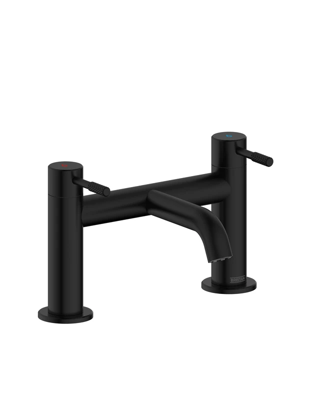 Bristan Molida Bath Filler Tap with Durable Ceramic Disc Valves, Deck Mounted, Black Finish