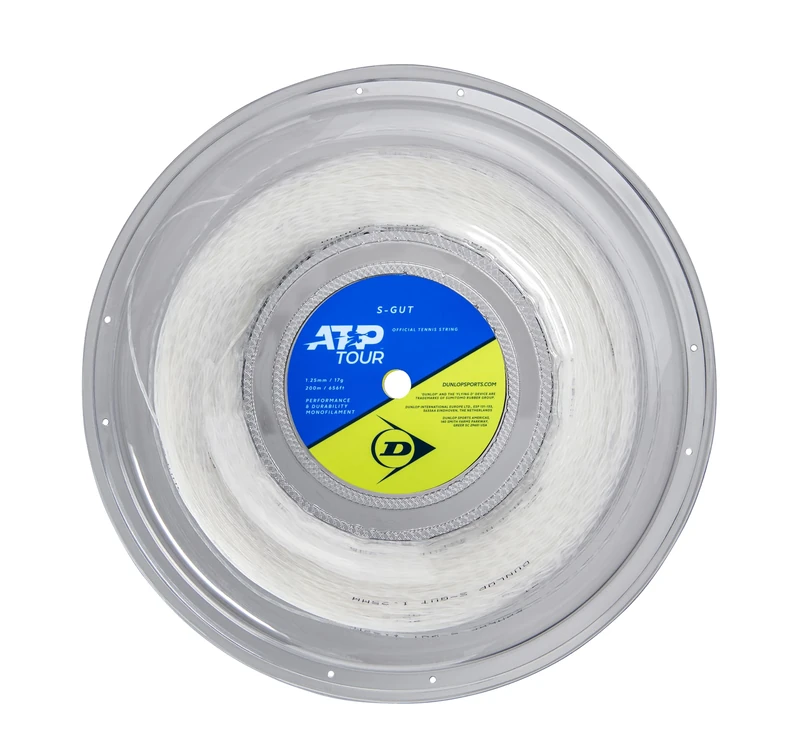 DUNLOP S-Gut 17G White 200m Tennis String Reel – Comfort & Power Multifilament Reel