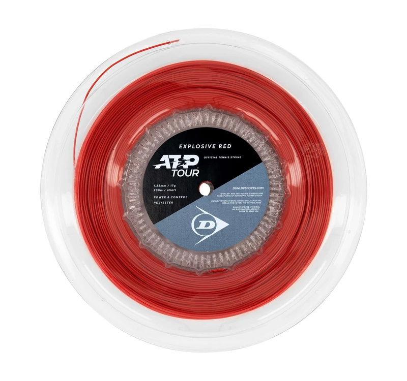 DUNLOP Explosive Red 17G 200m Tennis String Reel – Power & Control Polyester Reel