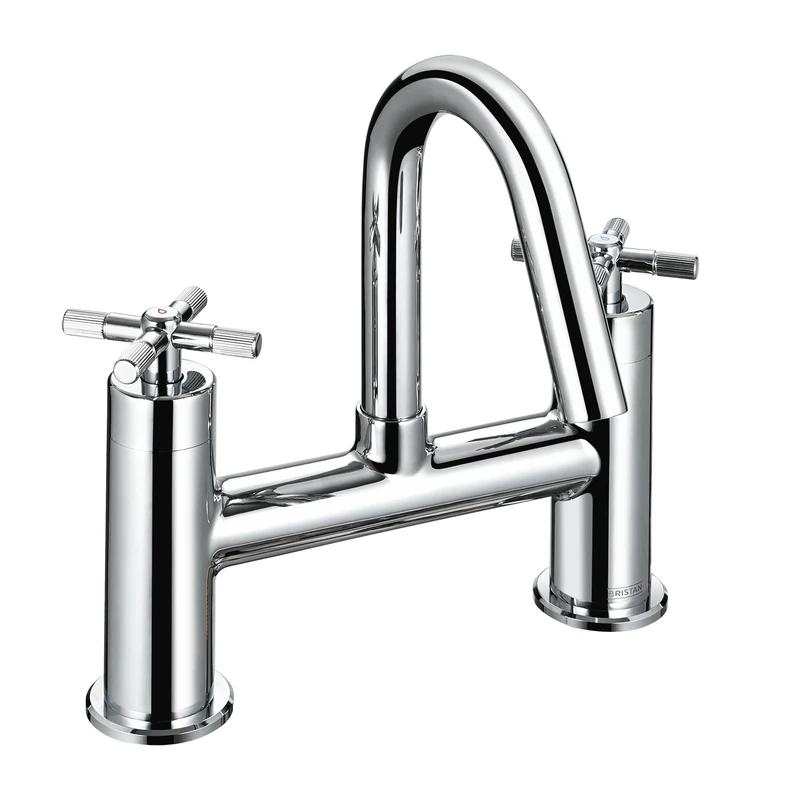 Bristan Cruzar Bath Filler Tap with Durable Ceramic Disc Valves, Deck Mounted, Chrome Finish
