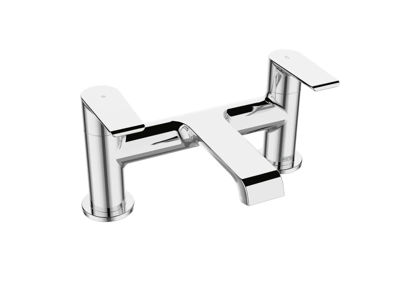 Bristan Polo Bath Filler Tap with Ceramic Disc Vales, Deck Mounted, Chrome Finish