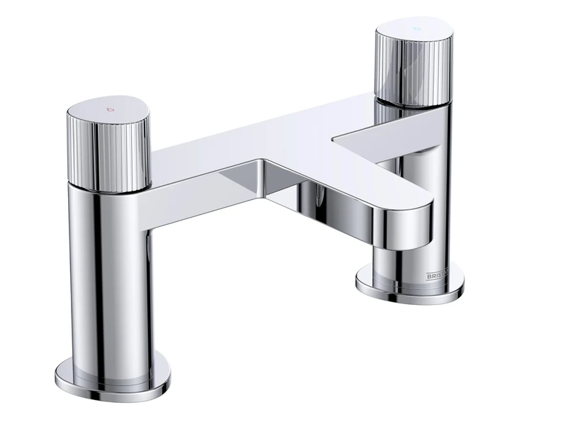 Bristan LISO Bath Filler Tap with Durable Ceramic Disc Valves, Deck Mounted, Chrome Finish
