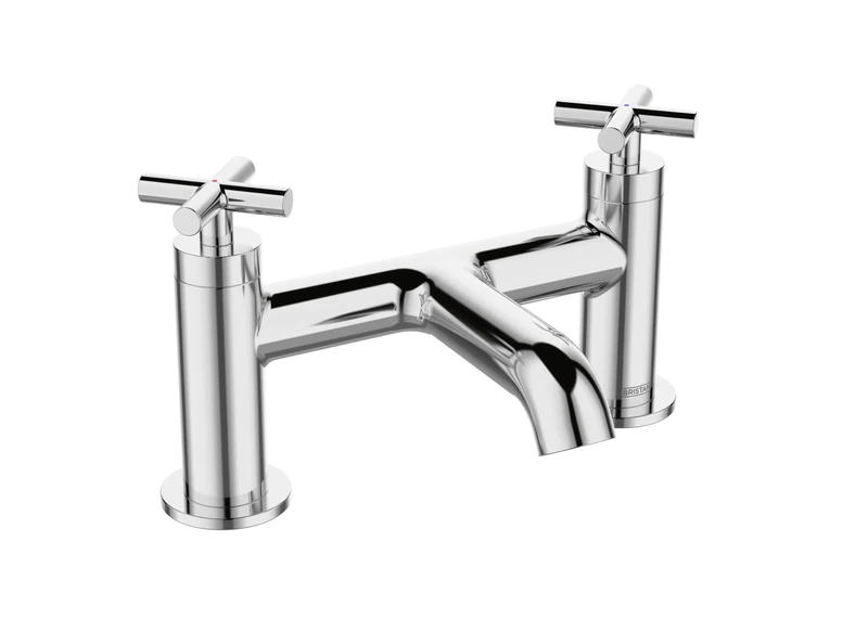 Bristan Naxos Bath Filler Tap with Durable Ceramic Disc Valves, Deck Mounted, Chrome Finish