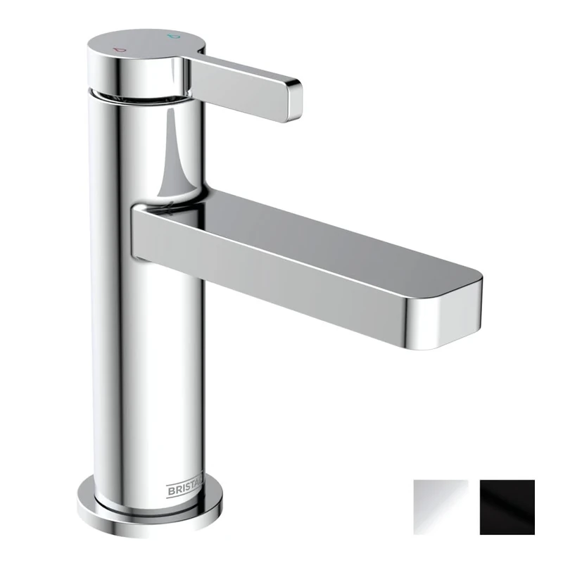 Bristan Elevar Basin Mixer with Clicker Waste and Ceramic Cartridge, Wall Mounted Bathroom Tap, Chrome Finish
