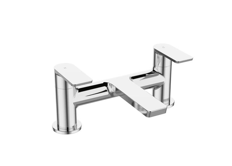 Bristan Napoli Bath Filler with Ceramic Disc Valves, Deck Mounted, Chrome Finish