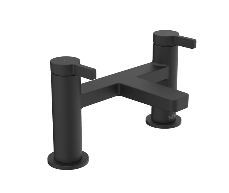 Bristan Elevar Bathroom Taps, Black Bath Filler tap