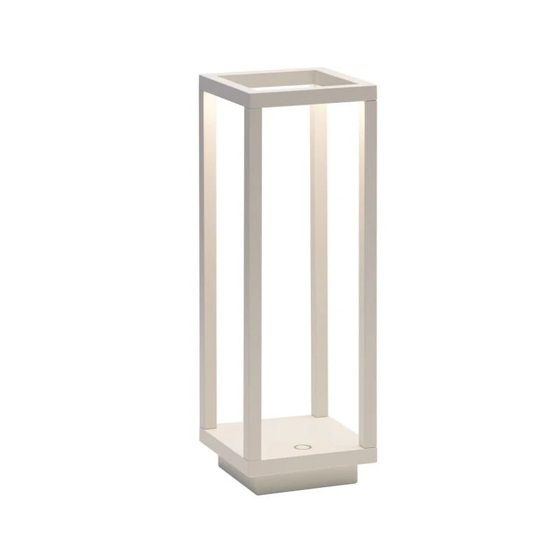 Zafferano, Home Pro, Rechargeable Cordless Table Lamp with Touch Controls, Suitable for Interior and Outdoor, Dimmer, 3000 K, Height 29.4 cm, White Colour