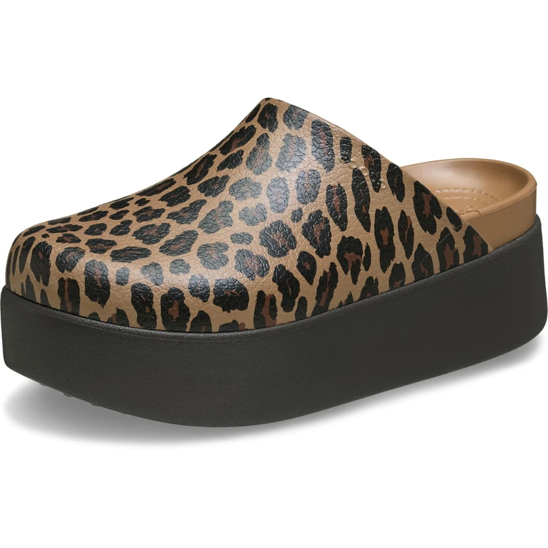 Crocs, Women, Dylan Platform Animal Clog, Sepia/Leopard, 3 UK Women